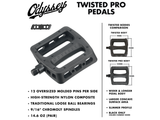 Odyssey Twisted Pro PC BMX Pedals 9/16 - Black