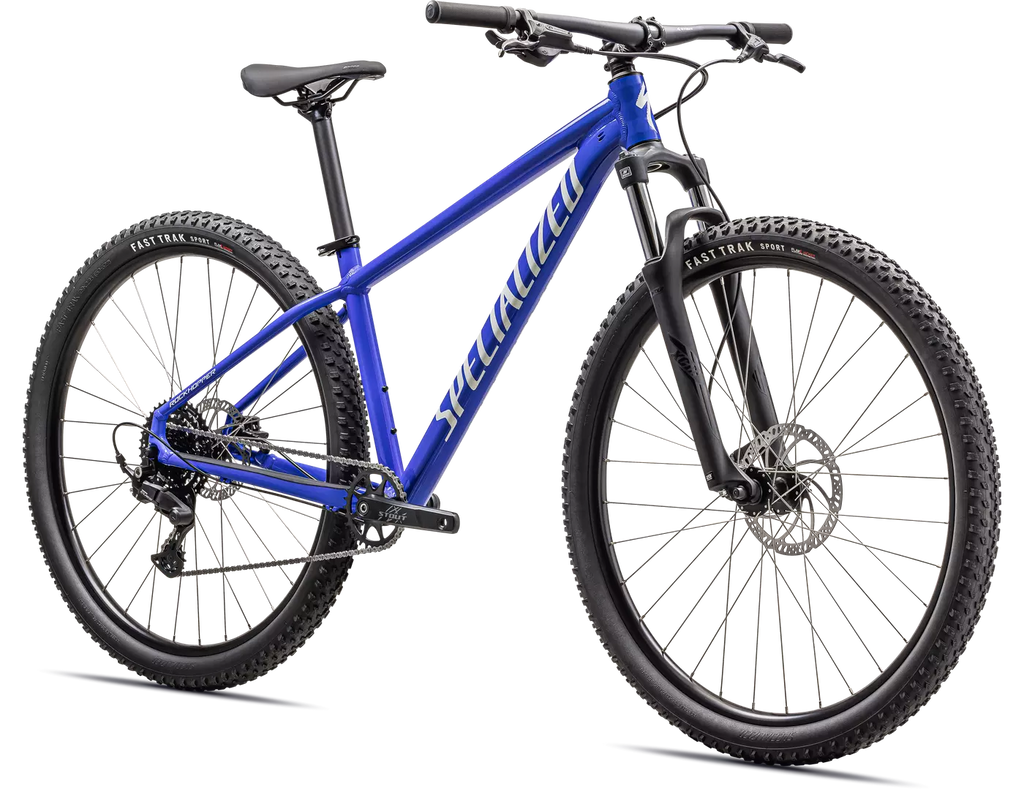 2024 Specialized Rockhopper Sport 26 Gloss Sapphire Dune White Bobs Bikes