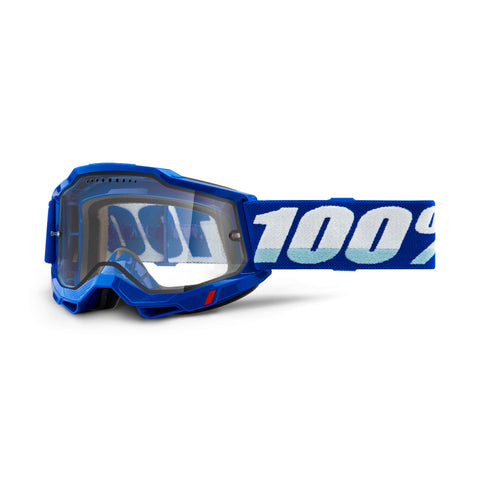 100% Goggle Accuri 2 Enduro Blue - Clear Vented Dual Lens