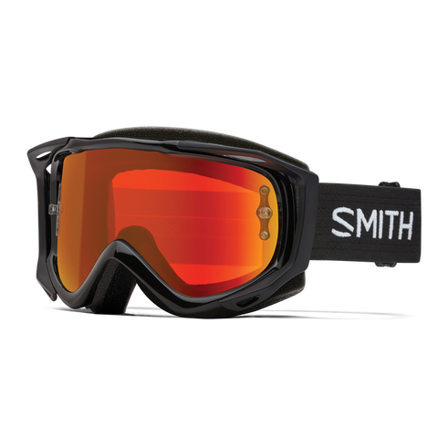 Smith Fuel V.2 Goggles - Black + Red Mirror Lens